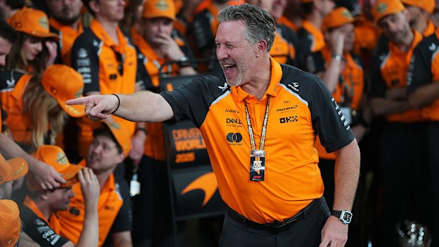 Zak Brown stole the show at McLaren's award ceremony. 