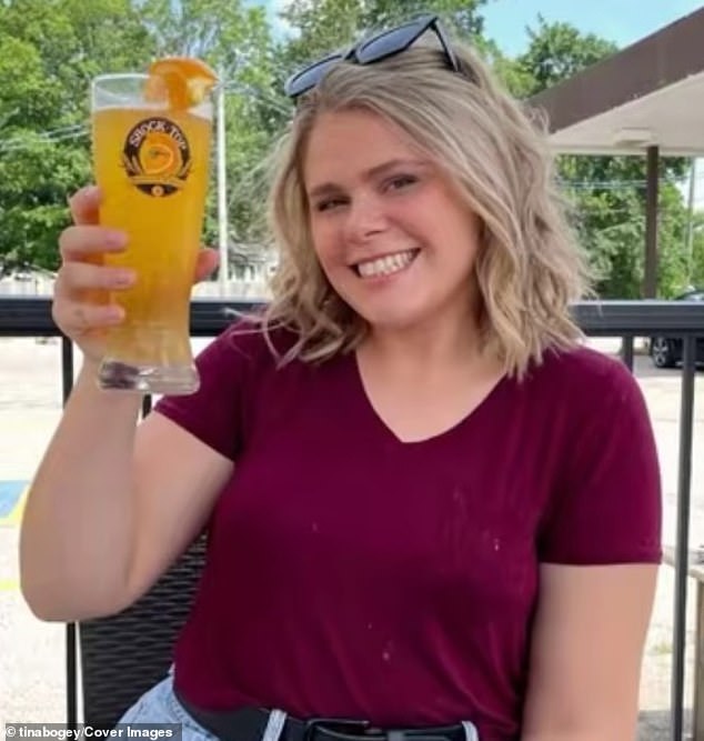 Bogart (pictured) used to end the night with a beer and chips or liquor. Now, she sticks to sugar-free soda