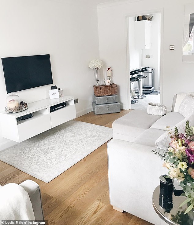 Lydia's critics often try and expose her past but she has said she is fiercely proud of where she has come from and how she has built an incredible life (pictured, the inside of her old home)