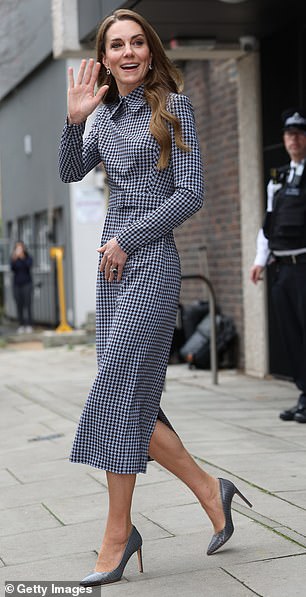 Kate is pictured in November following a visit to a mental health charity in London