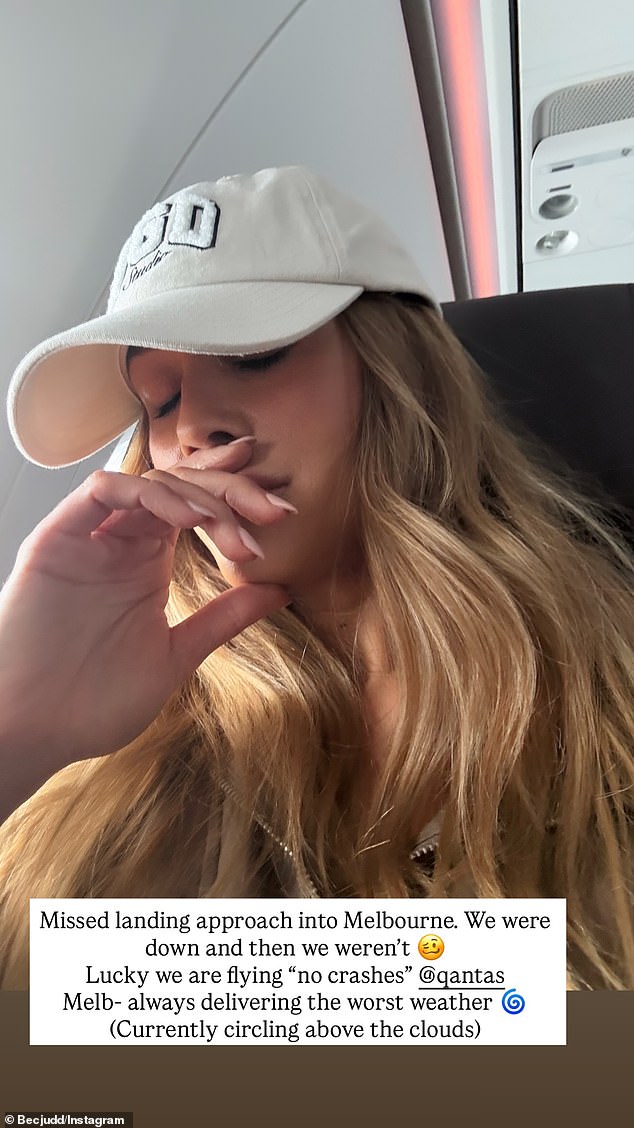 She revealed the flight had been delayed by some time and she was worried about her Christmas being 'ruined'