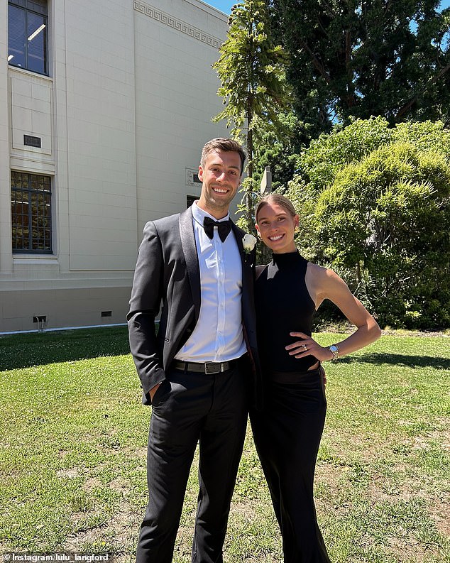AFL star Kyle Langford and his longtime love Lulu Scott-Young have quietly tied the knot in a stunning seaside ceremony