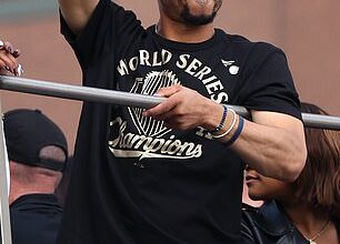 Mookie Betts after winning the 2025 World Series