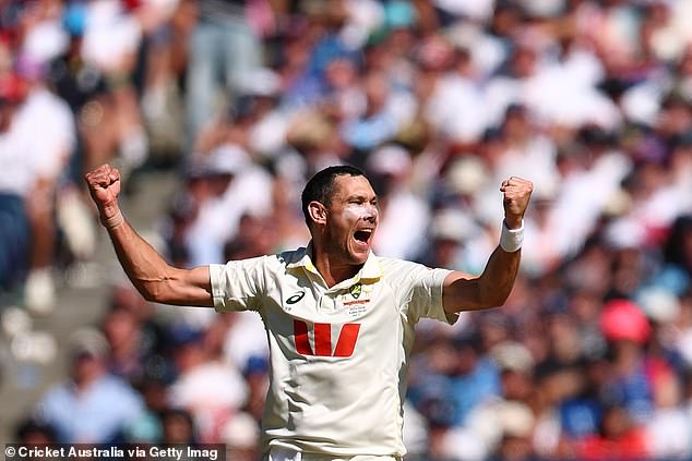 Scott Boland (pictured) admitted that he had never imagined that he would open the batting at the MCG during an Ashes Test
