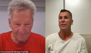 Former AFL star Wayne Carey (right) gave his take on the biggest marriage drama in Aussie footy when he appeared on Sam Newman's You Can't Be Serious podcast