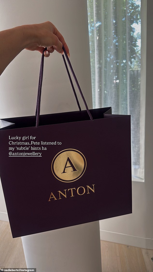 The former WAG shared a post on Monday, telling followers that her boyfriend had bought an expensive gift from A-list jeweller Anton's