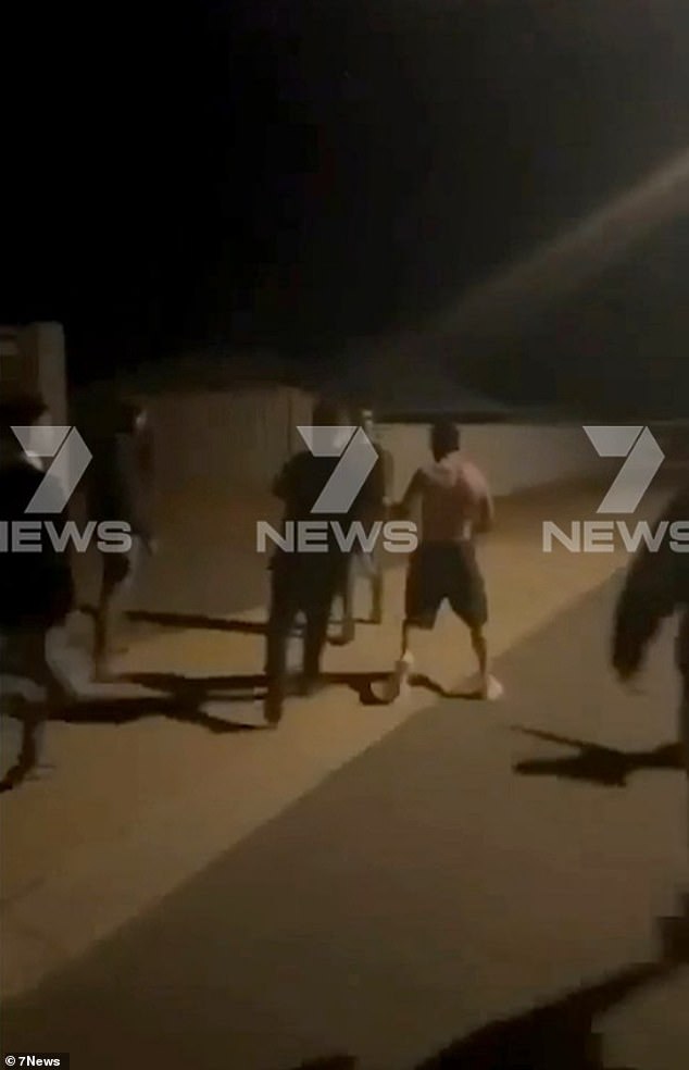 A video has emerged appearing to show a shirtless man, believed to be Brockman, allegedly running towards another man