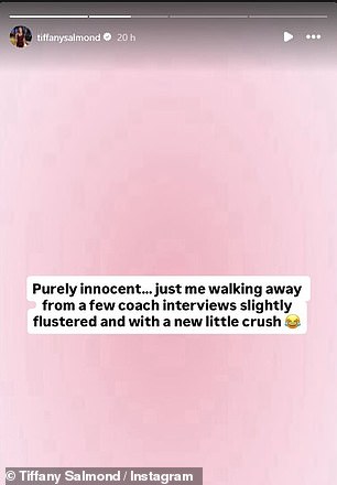 She wrote she had come away from several interviews with the tacticians feeling ‘slightly flustered with a new little crush