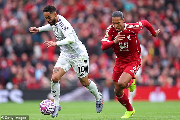 The gameplan in the win at Liverpool was largely built around playing him as a No 9