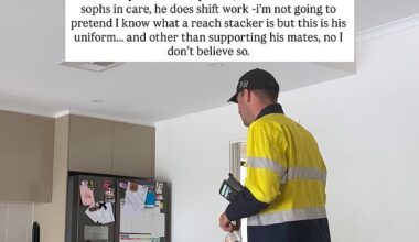 Kellie Finlayson has revealed how her former AFL player husband, Jeremy (pictured), has taken up a job as a 'reach stacker'