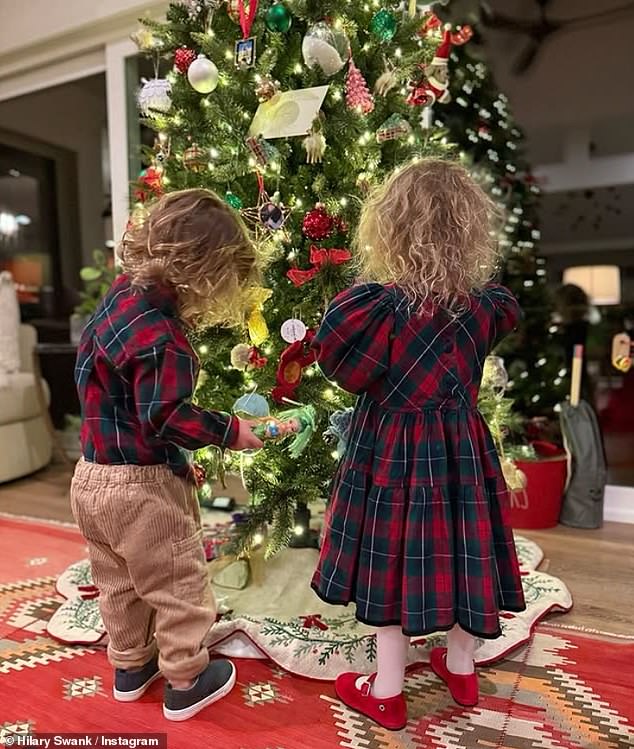 Hilary Swank shares rare photo of twins after airport outburst to mother taking dying kids on Make-a-Wish trip