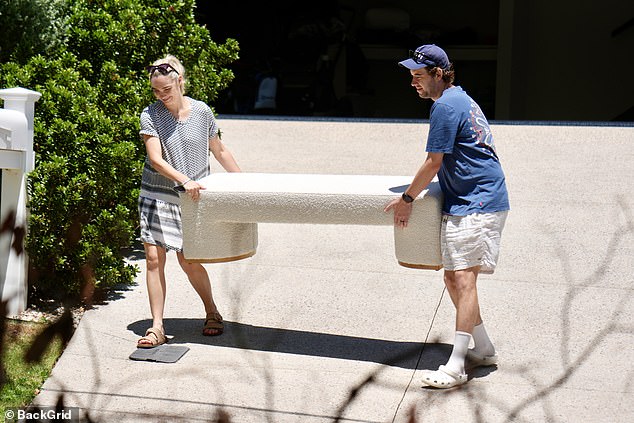 Among the items she sold were a $300 teak tree root coffee table, a $150 wooden drawer set, $50 Bunnings shelves and a $100 filing cabinet, highlighting the mix of practical and designer pieces being cleared from her home