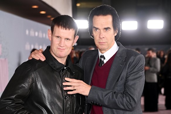 Matt Smith and Nick Cave at the London premiere of The Death of Bunny Munro in October. 