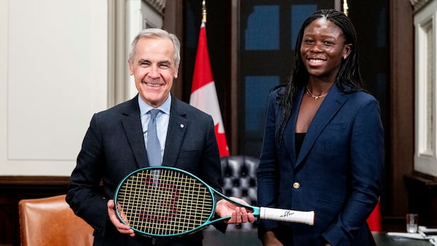 Prime Minister Carney hosts Canadian tennis star Mboko on Parliament Hill