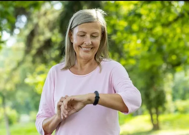 A woman checking her watch