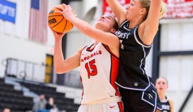Women’s Basketball Taken Down at Home by No. 15 Amherst, 66-49