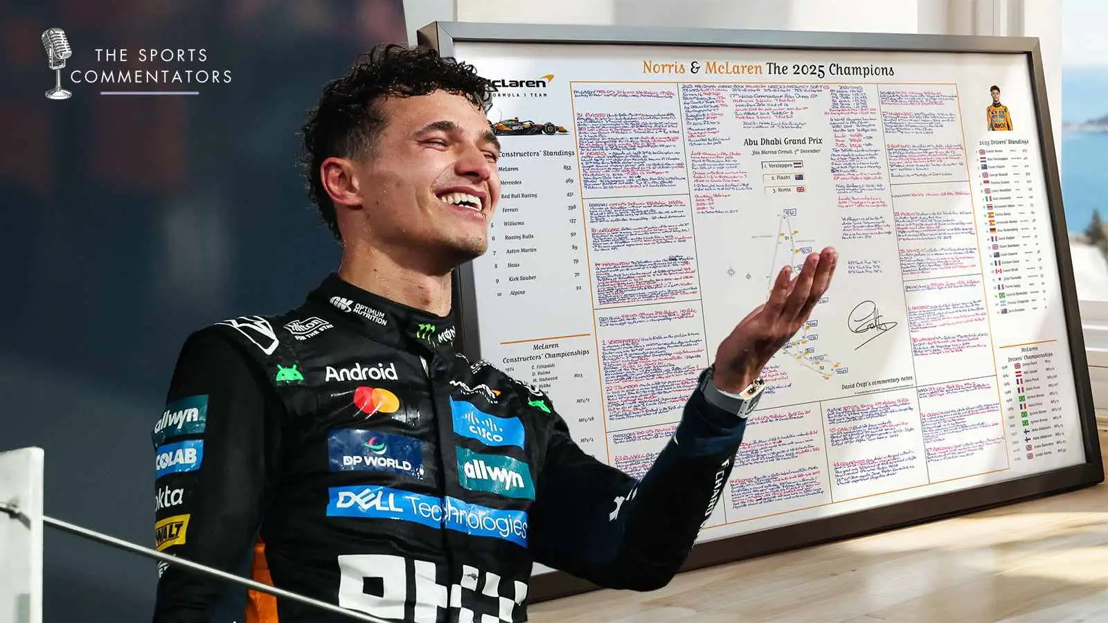 Own a piece of Lando Norris' title victory with Crofty's handwritten notes