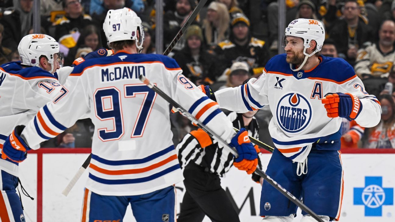 Draisaitl gets 1,000th point against ex-Oiler Skinner