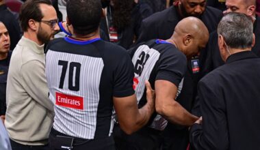 NBA official Tre Maddox leaves Bulls-Cavaliers with injury