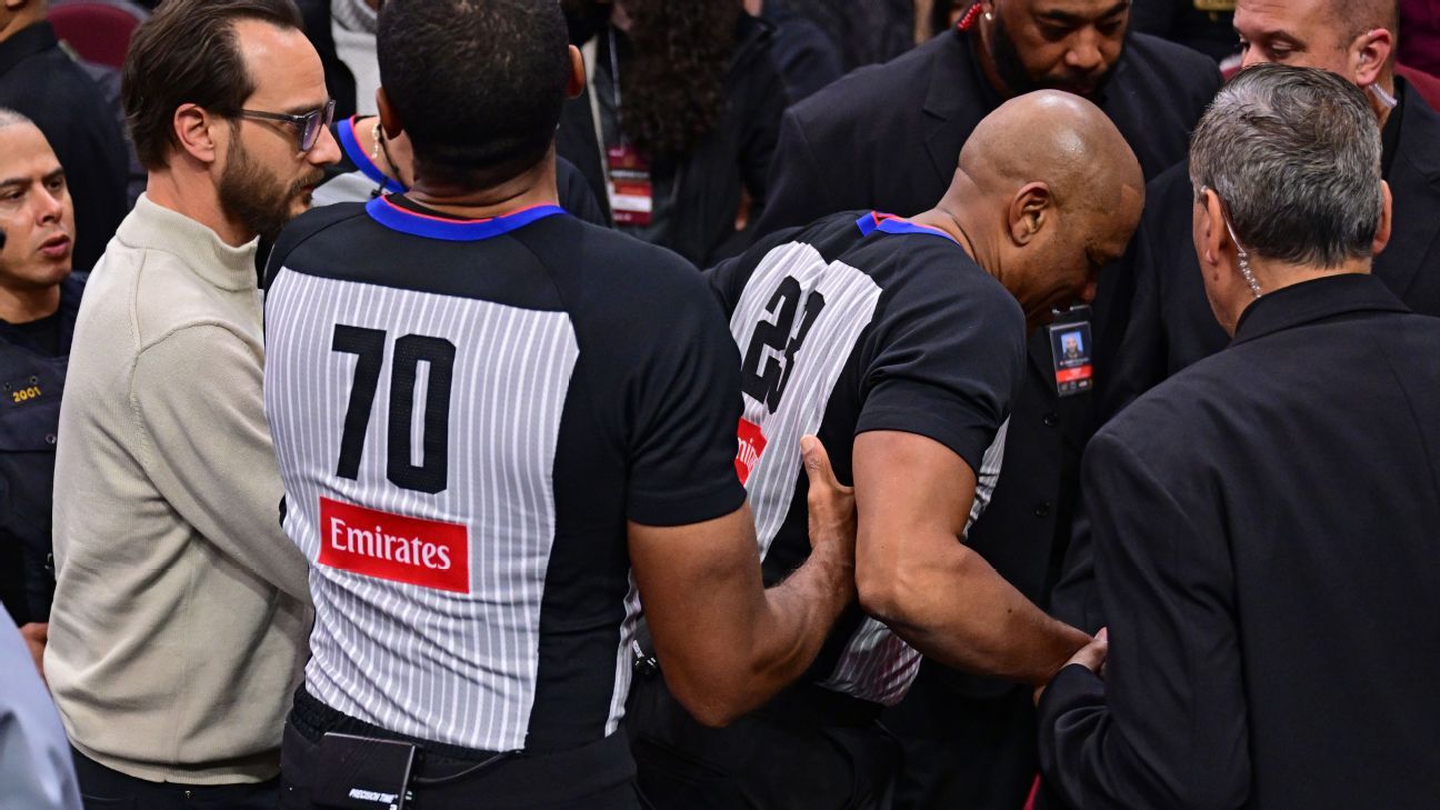NBA official Tre Maddox leaves Bulls-Cavaliers with injury