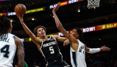 Spurs' Wembanyama records 100th straight game with a block