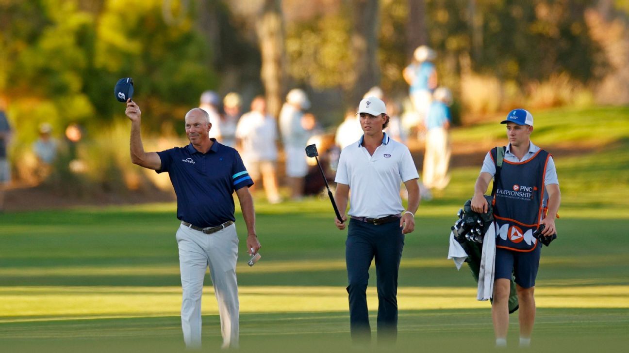 Matt Kuchar, son build 2-shot PNC lead over John Daly team