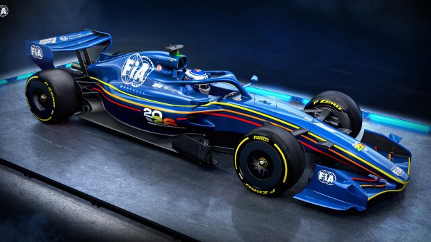 The FIA has released renders of a 2026 F1 car.