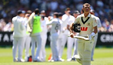 Marnus Labuschagne leaves field after getting out on day two at the MCG