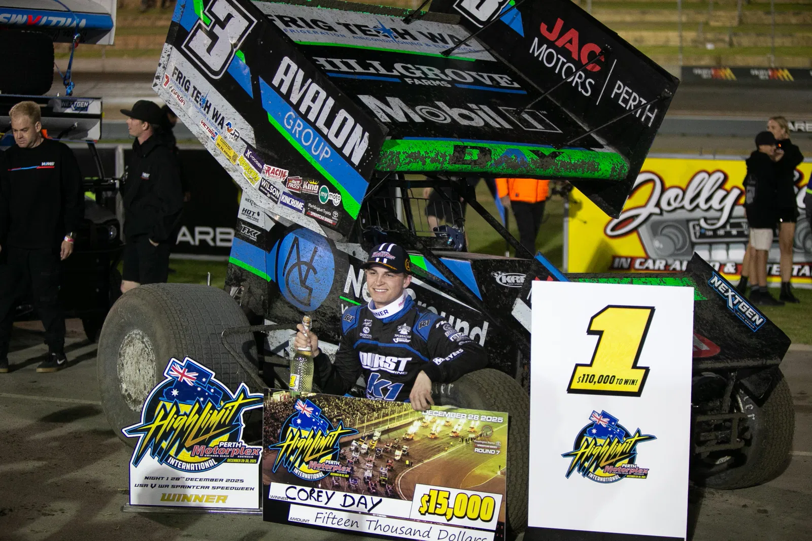 Corey Day wins Perth High Limit opener, drama for Larson