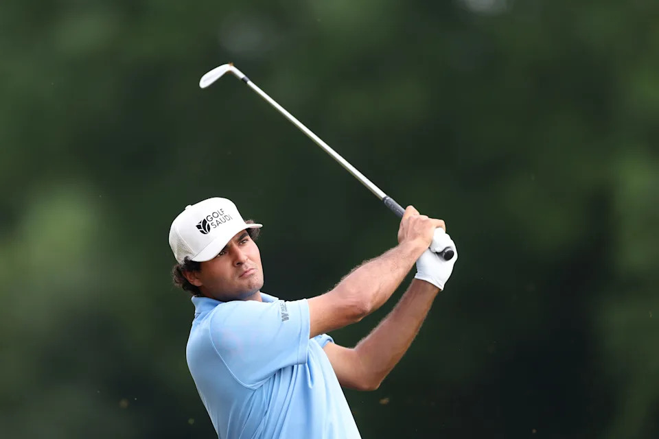 Eugenio Chacarra of Spain looks on following his second shot on the 10th hole on day two of the BMW International Open 2025 at Golfclub Munchen Eichenried on July 04, 2025 in Munich, Germany.