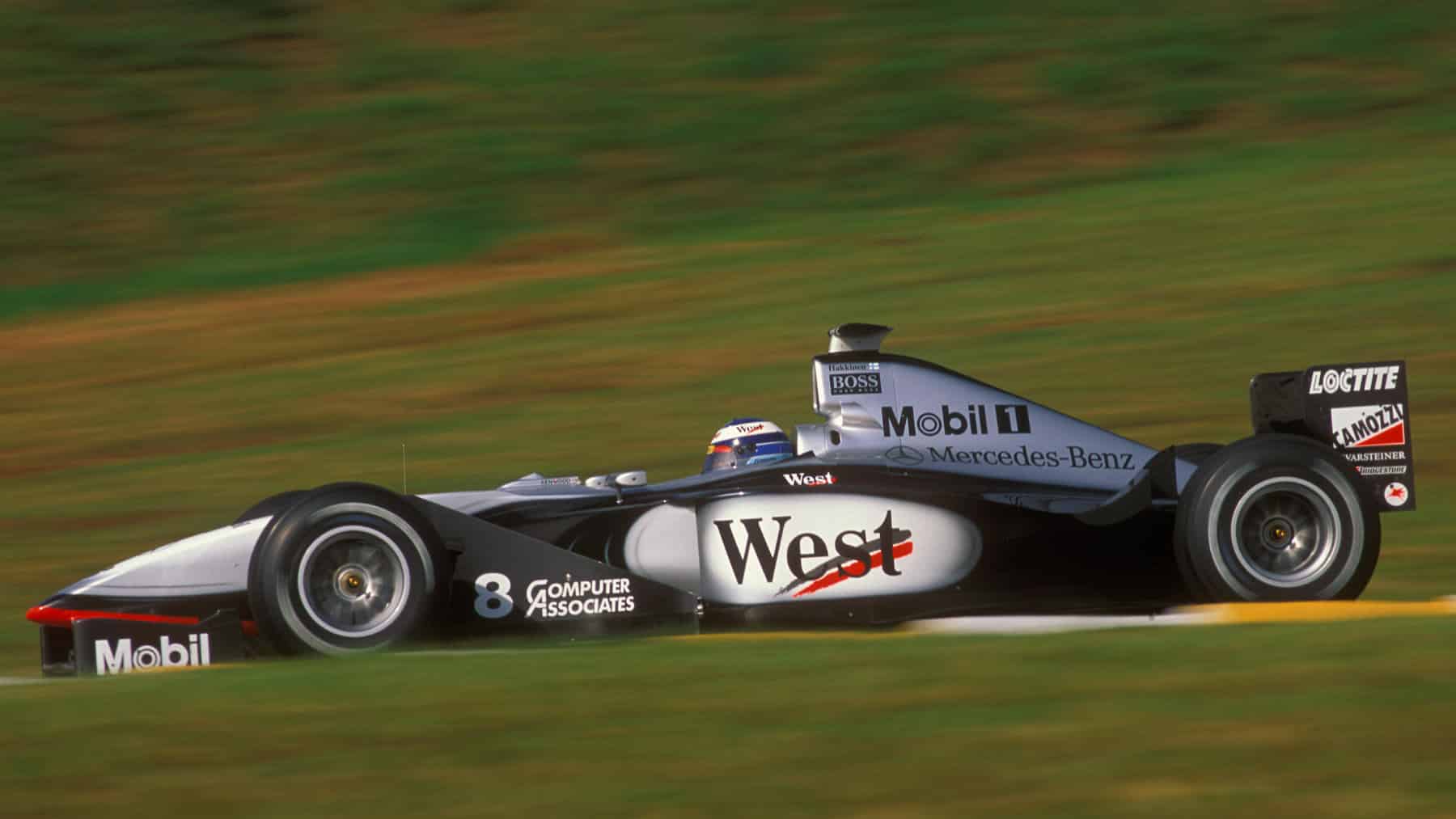 Mika Hakkinen (McLaren-Mercedes) in the 1998 Brazilian Grand Prix