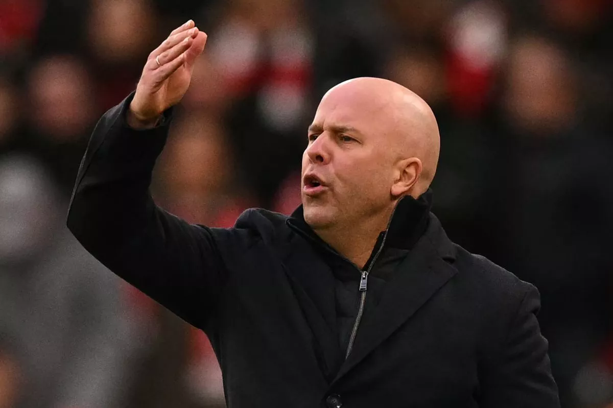 Liverpool head coach Arne Slot gestures on the touchline during the Premier League match against Wolverhampton Wanderers at Anfield on December 27 2025.