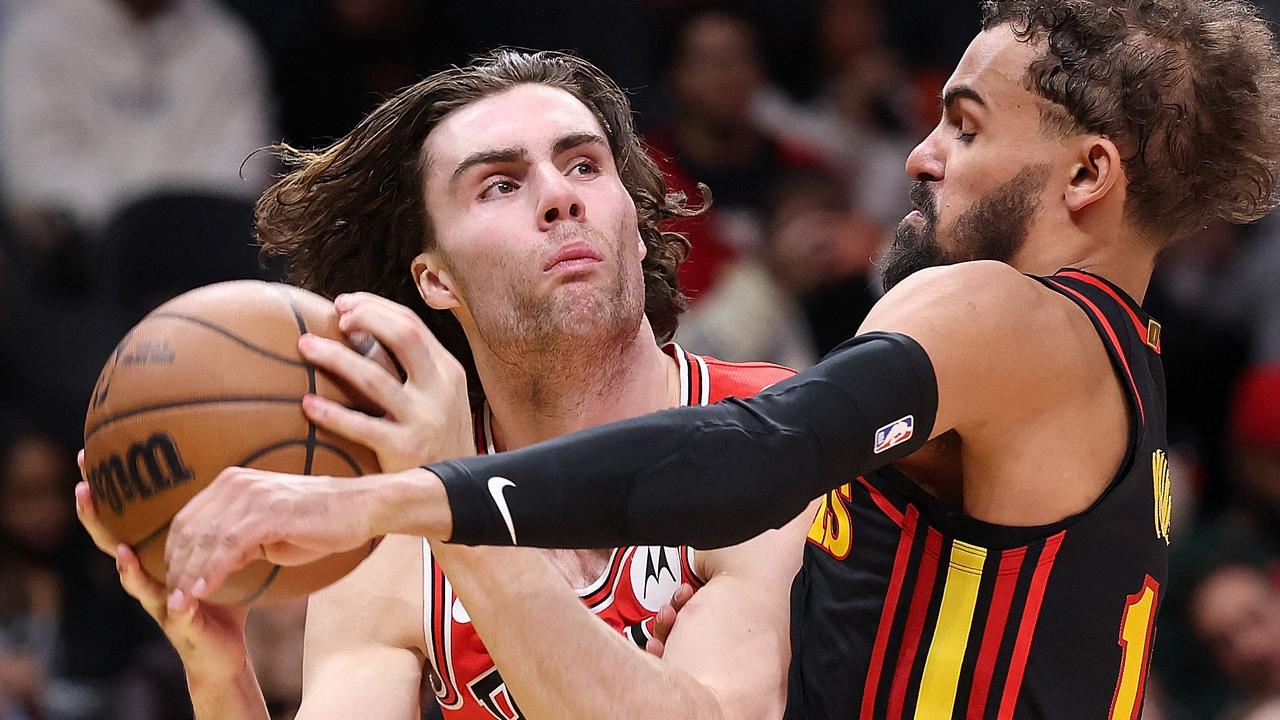 Josh Giddey stats, Chicago Bulls vs Atlanta Hawks, video, highlights, Dyson Daniels injury
