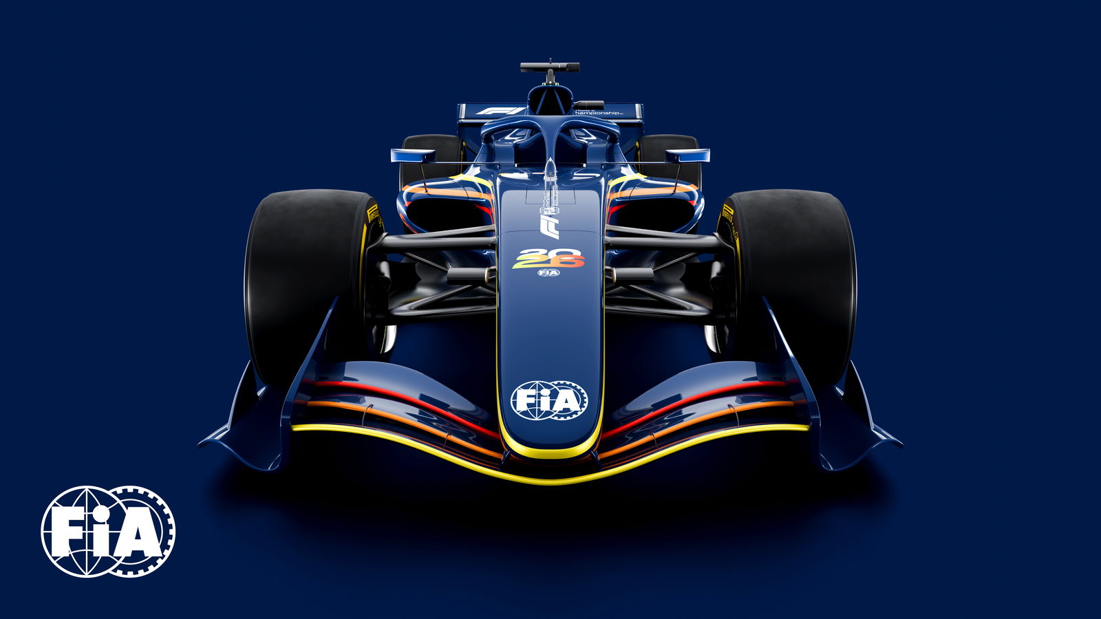 F1 2026 car render - front view