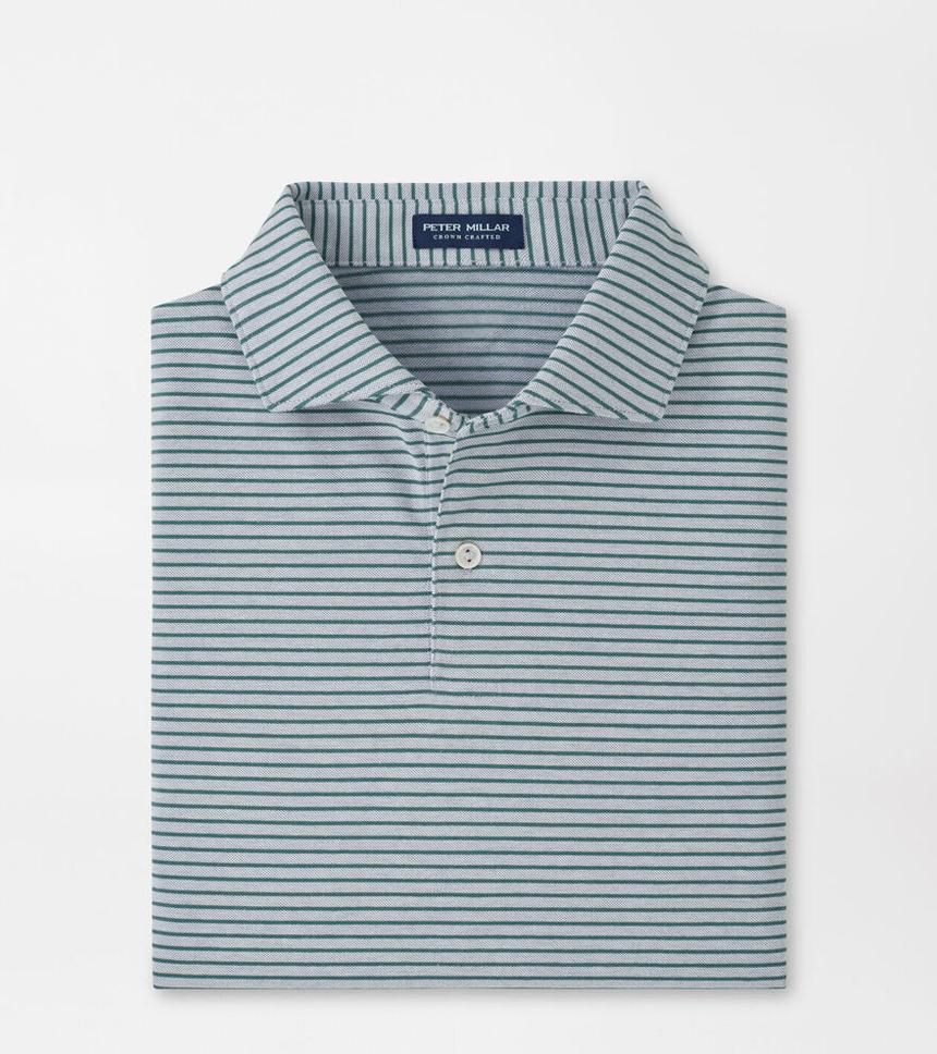 22. Peter Millar Crown Crafted Albatross Cotton-Blend Piqué Stripe Polo