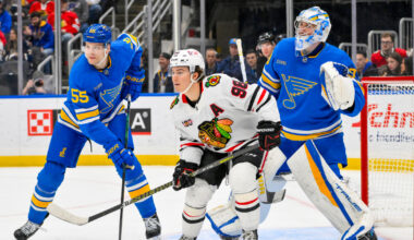 Blackhawks’ Bedard injured on last-second faceoff, out for upcoming game against Red Wings