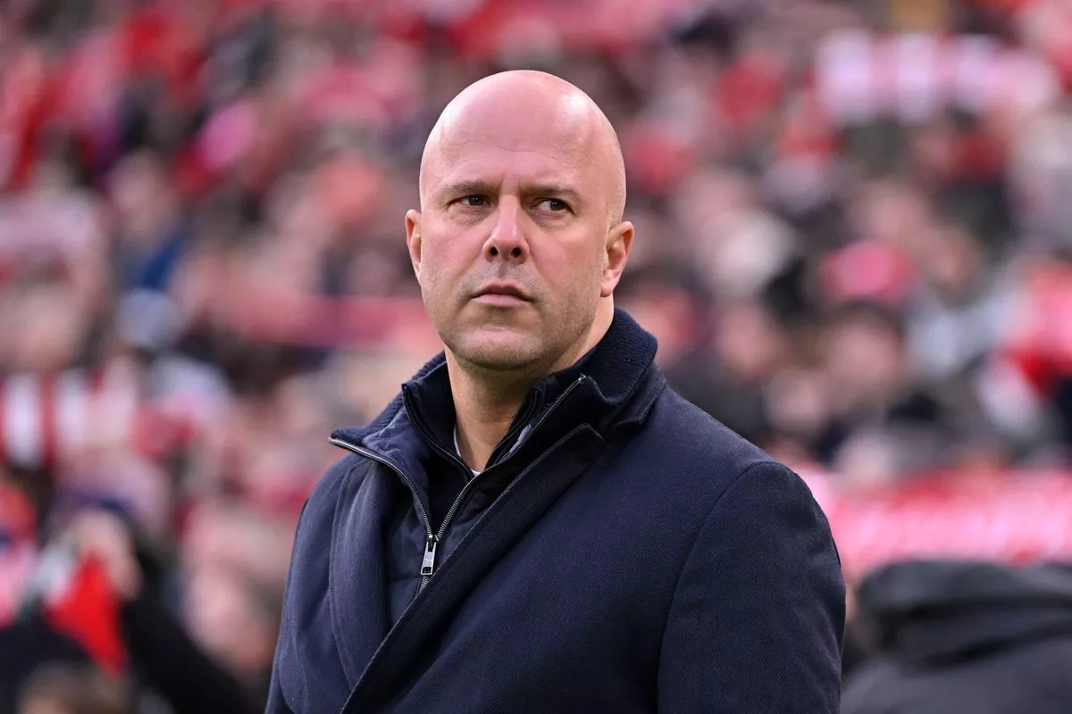 LIVERPOOL, ENGLAND - DECEMBER 13: (THE SUN OUT, THE SUN ON SUNDAY OUT) Arne Slot, Manager of Liverpool, looks on during the Premier League match between Liverpool and Brighton & Hove Albion at Anfield on December 13, 2025 in Liverpool, England. (Photo by Liverpool FC/Liverpool FC via Getty Images)