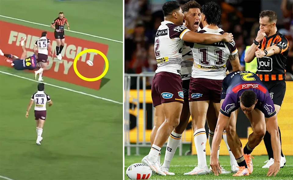 Gehamat Shibasaki, pictured here scoring on the back of a seven-tackle set after Tui Kamikamica dropped the ball in the act of scoring.