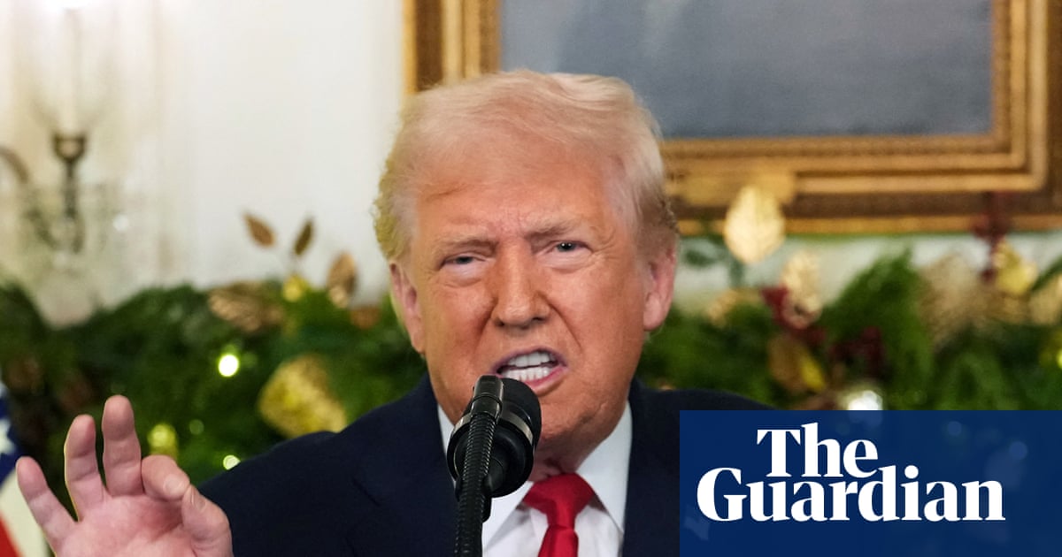 Trump’s ‘Bah! Humbug!’ address suggests he is feeling the chill of opinion polls | Donald Trump