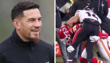 NFL news Sonny Bill Williams mocks American tackle as two words go viral, NRL, rugby union, All Blacks