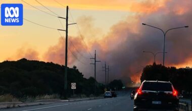 Bushfire near Rockingham closes Mandurah train line, Warnbro station in Perth's south
