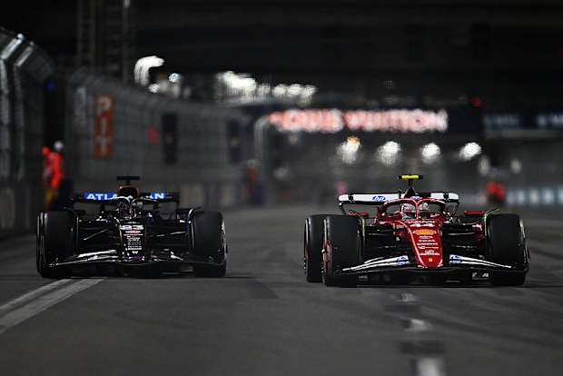 Alex Albon was handed a penalty for causing a collision with Lewis Hamilton. 