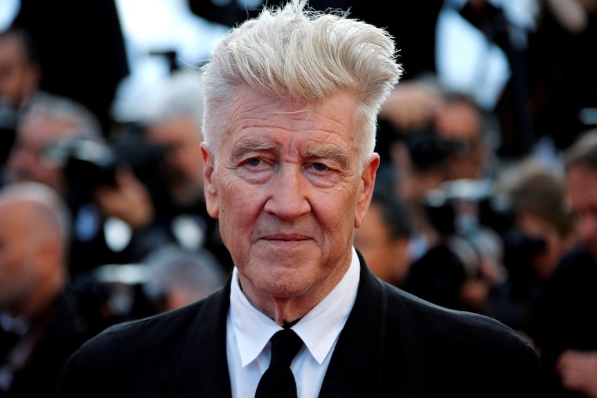 David Lynch appearing on the runway of the Cannes Film Festival.