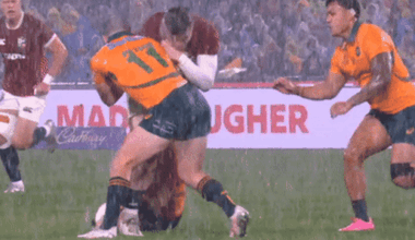 Could this memorable shot in a thrilling Wallabies win be a penalty in the future?