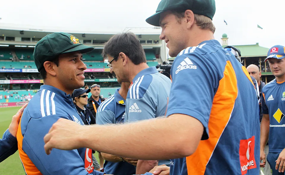 Usman Khawaja, pictured here during his Test debut at the SCG in 2011.