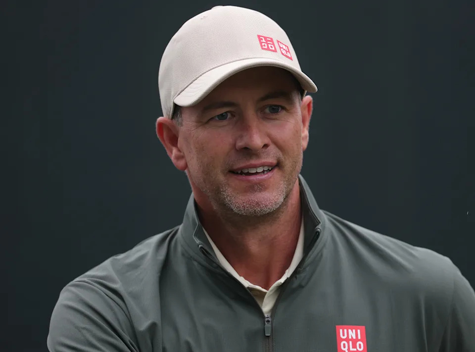 Adam Scott at the 2025 Travelers Championship at TPC River Highlands.