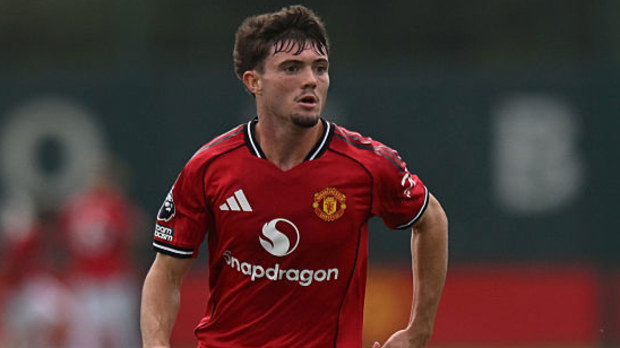 Manchester United's James Overy at Carrington Training Ground.