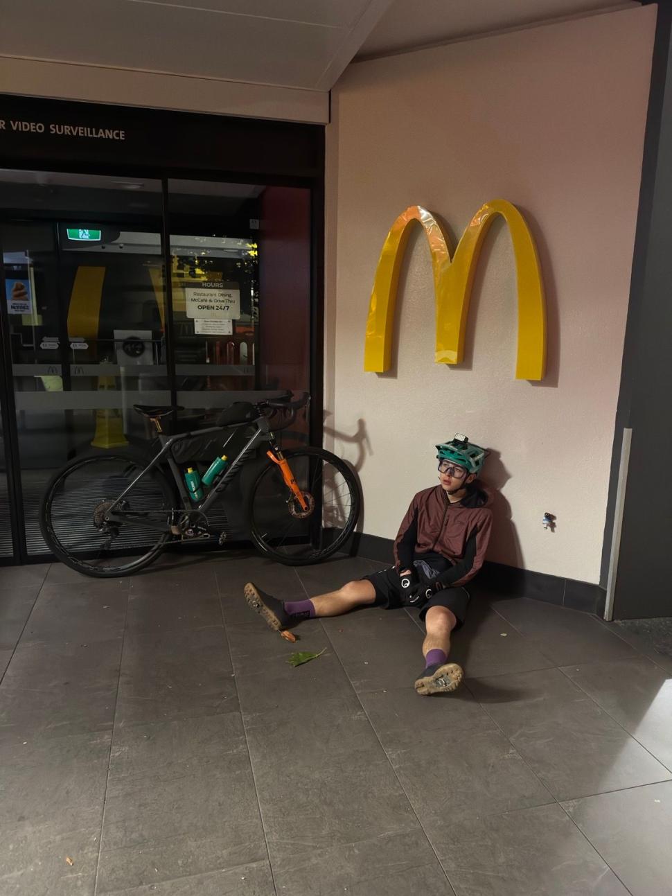 Festive 500 around a McDonald's drive-through