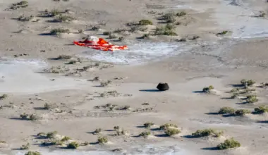 The OSIRIS-REx capsule successfully made it back to Earth. Credit - NASA