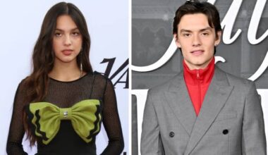 Olivia Rodrigo bursts into tears as she speaks on Louis Partridge split